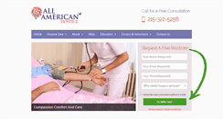 Desktop Screenshot of myallamericanhospice.com